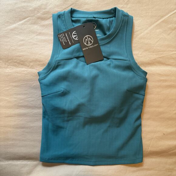 NWOT Move Theology Active Top with Built in Bra with Padding - XS - Picture 2 of 4